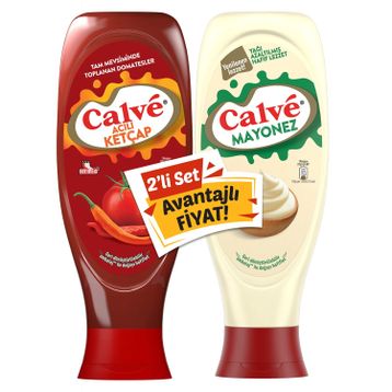 Calve 1150 gr Acılı Ketçap + Yağı Azaltılmış Mayonez