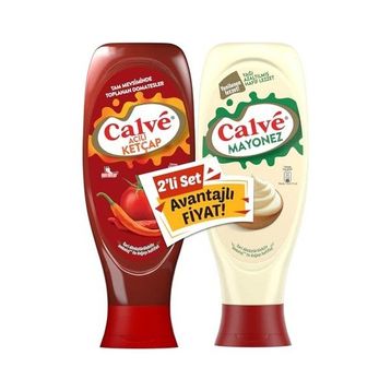 Calve 1150 gr Acılı Ketçap + Yağı Azaltılmış Mayonez