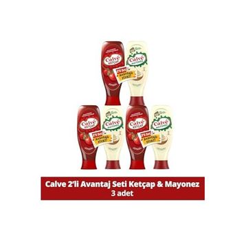 Calve 3x600 gr Ketçap + 3x540 gr Yağı Azaltılmış Mayonez