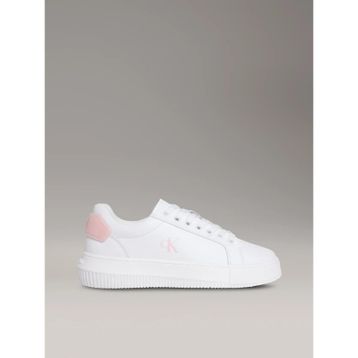 Calvin Klein Chunky Cupsole RU Patch LTH WN Beyaz Kadın Sneaker