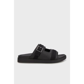 Calvin Klein HM0HM01755BEH Siyah Logolu Toka Detaylı Erkek Sandalet