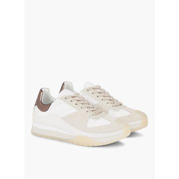 Calvin Klein HW0HW01879YBR Beyaz Bronz Kadın Deri Sneaker