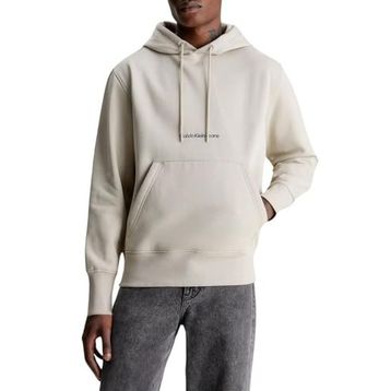 Calvin Klein Institutional Hoodie Bej Erkek Sweatshirt