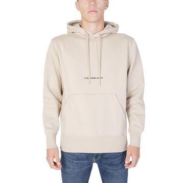 Calvin Klein Institutional Hoodie Bej Erkek Sweatshirt