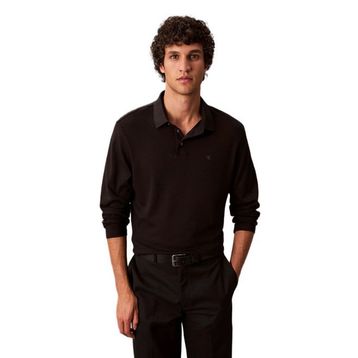 Calvin Klein Lv040em909 Ls Supima Cotton Solid Erkek Polo Tişört