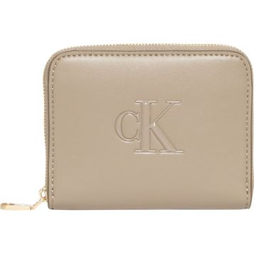 Calvin Klein LV04F1154G-VFU Bold CK Orta Boy Fermuarlı Kadın Kahverengi Cüzdan