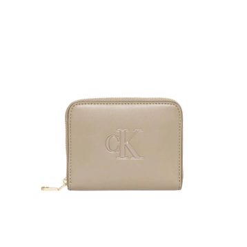 Calvin Klein LV04F1154G-VFU Bold CK Orta Boy Fermuarlı Kadın Kahverengi Cüzdan
