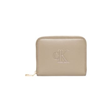 Calvin Klein LV04F1154G-VFU Bold CK Orta Boy Fermuarlı Kadın Kahverengi Cüzdan