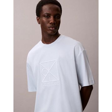 Calvin Klein LV04LE200gcıq Ss Rlxd Premium Interlock Emblem Erkek Tişört