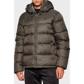 Calvin Klein LV04RC518GPAR Haki Kapüşonlu Erkek Mont
