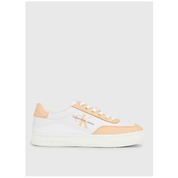 Calvin Klein YW0YW0129602S Beyaz Turuncu Deri Kadın Sneaker