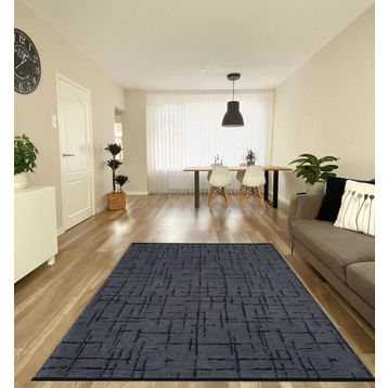 Çam Halı Bodrum BDR 123 Antrasit Özel Latex Kaymaz Tabanlı Kilim