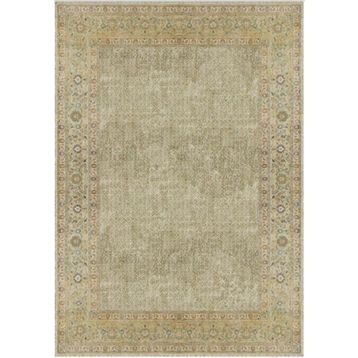 Çam Halı Gloria TD115 Su Yeşili Klasik Desen Dokuma Saçaklı Kilim