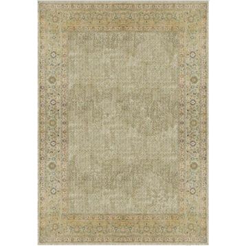 Çam Halı Gloria TD115 Su Yeşili Klasik Desen Dokuma Saçaklı Kilim