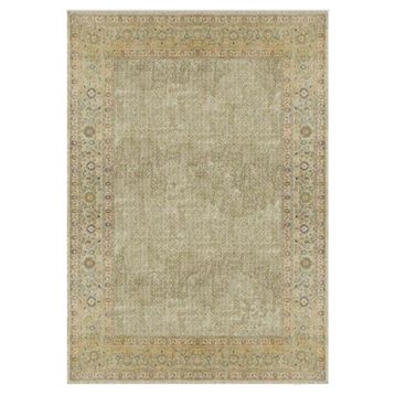 Çam Halı Gloria TD115 Su Yeşili Klasik Desen Dokuma Saçaklı Kilim