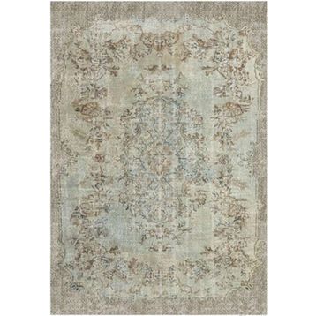 Çam Halı Gloria TD116 Bej Vintage Eskitme Desen Dokuma Saçaklı Kilim
