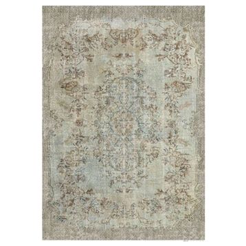 Çam Halı Gloria TD116 Bej Vintage Eskitme Desen Dokuma Saçaklı Kilim