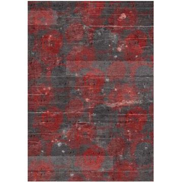 Çam Halı Gloria TD186 Kırmızı Modern Desen Dokuma Saçaklı Kilim