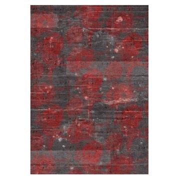 Çam Halı Gloria TD186 Kırmızı Modern Desen Dokuma Saçaklı Kilim