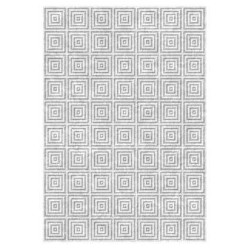 Çam Halı Gloria TD308 Gri Modern Desen Dokuma Saçaklı Kilim