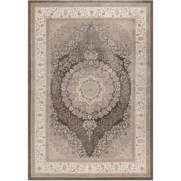 Çam Halı Gloria TD32803 Kahverengi Klasik Desen Dokuma Saçaklı Kilim