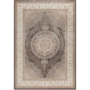 Çam Halı Gloria TD32803 Kahverengi Klasik Desen Dokuma Saçaklı Kilim