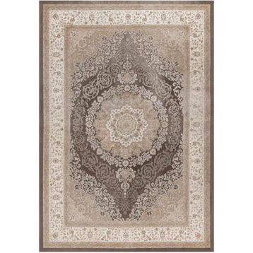 Çam Halı Gloria TD32803 Kahverengi Klasik Desen Dokuma Saçaklı Kilim