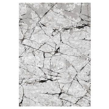 Çam Halı Gloria TD35003 Gri Mermer Desen Dokuma Saçaklı Kilim