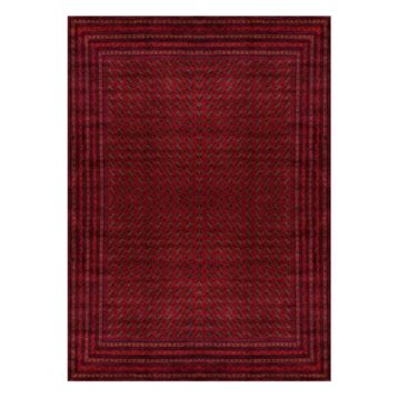 Çam Halı Gloria TD404 Bordo Afgan Desen Dokuma Saçaklı Kilim