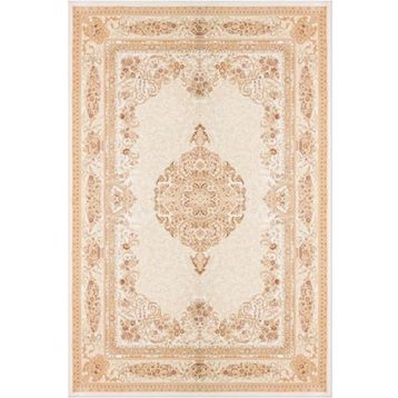 Çam Halı Gloria TD688 Bej Klasik Desen Dokuma Saçaklı Kilim