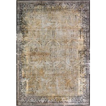 Çam Halı Gloria TD696 Hardal Klasik Desen Dokuma Saçaklı Kilim