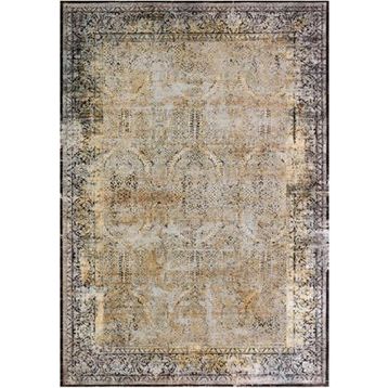 Çam Halı Gloria TD696 Hardal Klasik Desen Dokuma Saçaklı Kilim