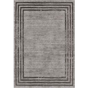 Çam Halı Gloria TD71603 Gri Art Deco Modern Desen Dokuma Saçaklı Kilim