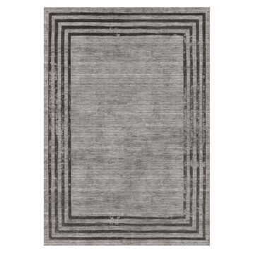 Çam Halı Gloria TD71603 Gri Art Deco Modern Desen Dokuma Saçaklı Kilim
