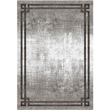 Çam Halı Gloria TD71704 Gri Art Deco Modern Desen Dokuma Saçaklı Kilim