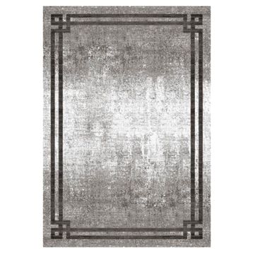 Çam Halı Gloria TD71704 Gri Art Deco Modern Desen Dokuma Saçaklı Kilim
