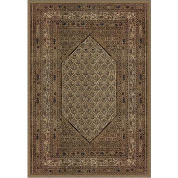 Çam Halı Gloria TD737 Bej Klasik Desen Dokuma Saçaklı Kilim