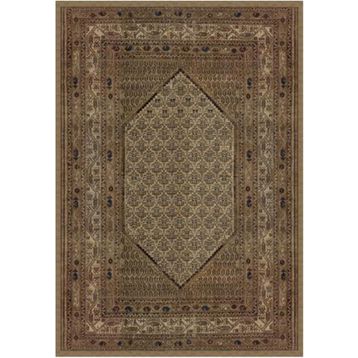 Çam Halı Gloria TD737 Bej Klasik Desen Dokuma Saçaklı Kilim