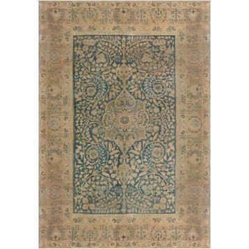 Çam Halı Gloria TD738 Mavi Klasik Desen Dokuma Saçaklı Kilim