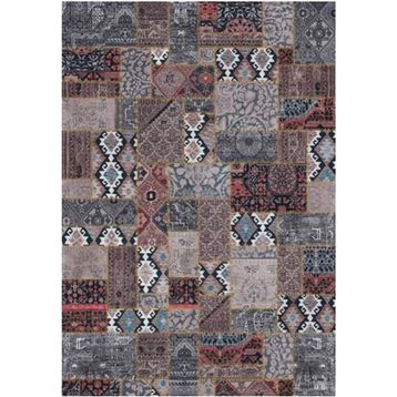 Çam Halı Gloria TD75601 Multi Patchwork Desen Dokuma Saçaklı Kilim