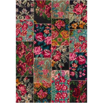 Çam Halı Gloria TD766 Multi Karabağ Patchwork Desen Dokuma Saçaklı Kilim