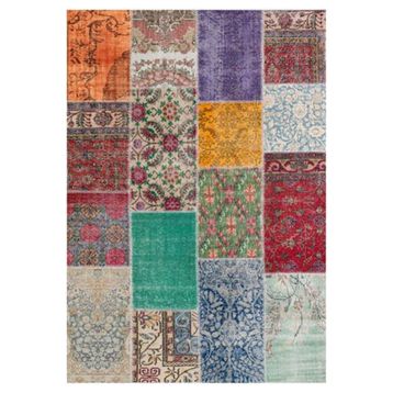 Çam Halı Gloria TD776 Multi Patchwork Desen Dokuma Saçaklı Kilim