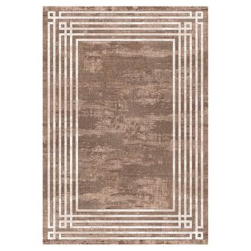 Çam Halı Gloria TD95401 Kahverengi Art Deco Modern Desen Dokuma Saçaklı Kilim