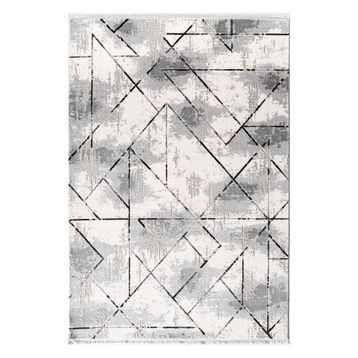 Çam Halı Lizbon 4511 Gri 80x300 cmEnti Halı Modern Eskitme Desenli Makine Halısı