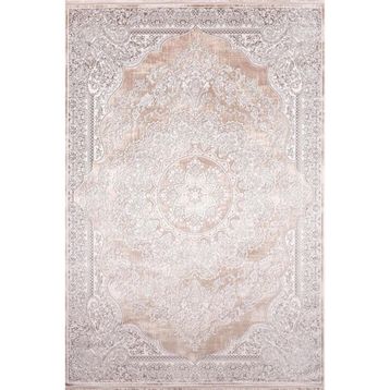 Çam Halı Naturel 1713 Kahverengi 80x300 cm Romans Halı Klasik Eskitme Desenli Makine Halısı