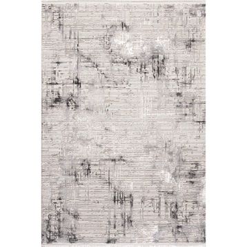 Çam Halı Norm 6213 Gri 80x150 cm Romans Halı Modern Desenli Makine Halısı