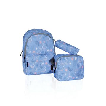 Cambrıdge PLCAN2079 Mavi Polo Club Unisex Üçlü Okul Çanta Seti