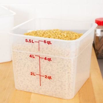 Cambro Camsquares 5.7 Litre Yarı Saydam Ölçekli Kare Saklama Kabı