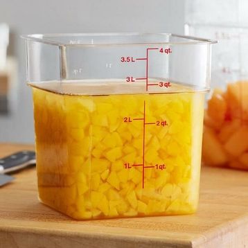 Cambro Polikarbon Camwear 3.8 Litre Ölçekli Kare Saklama Kabı