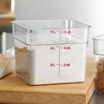 Cambro Polikarbon Camwear 5.7 Litre Ölçekli Kare Saklama Kabı